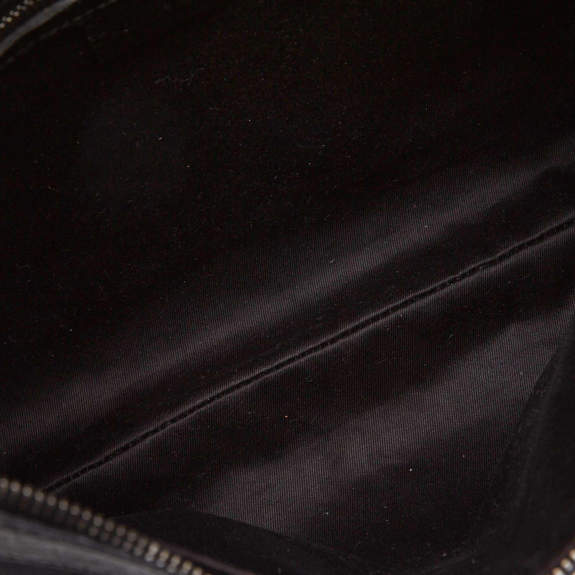 Women's Vintage Authentic Gucci Black GG Horsebit Hobo Bag Italy w Dust Bag MEDIUM 