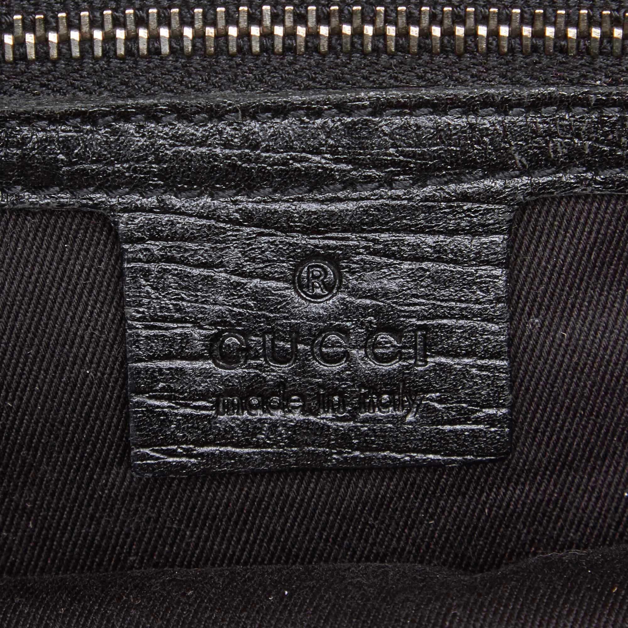 Vintage Authentic Gucci Black GG Horsebit Hobo Bag Italy w Dust Bag MEDIUM  1