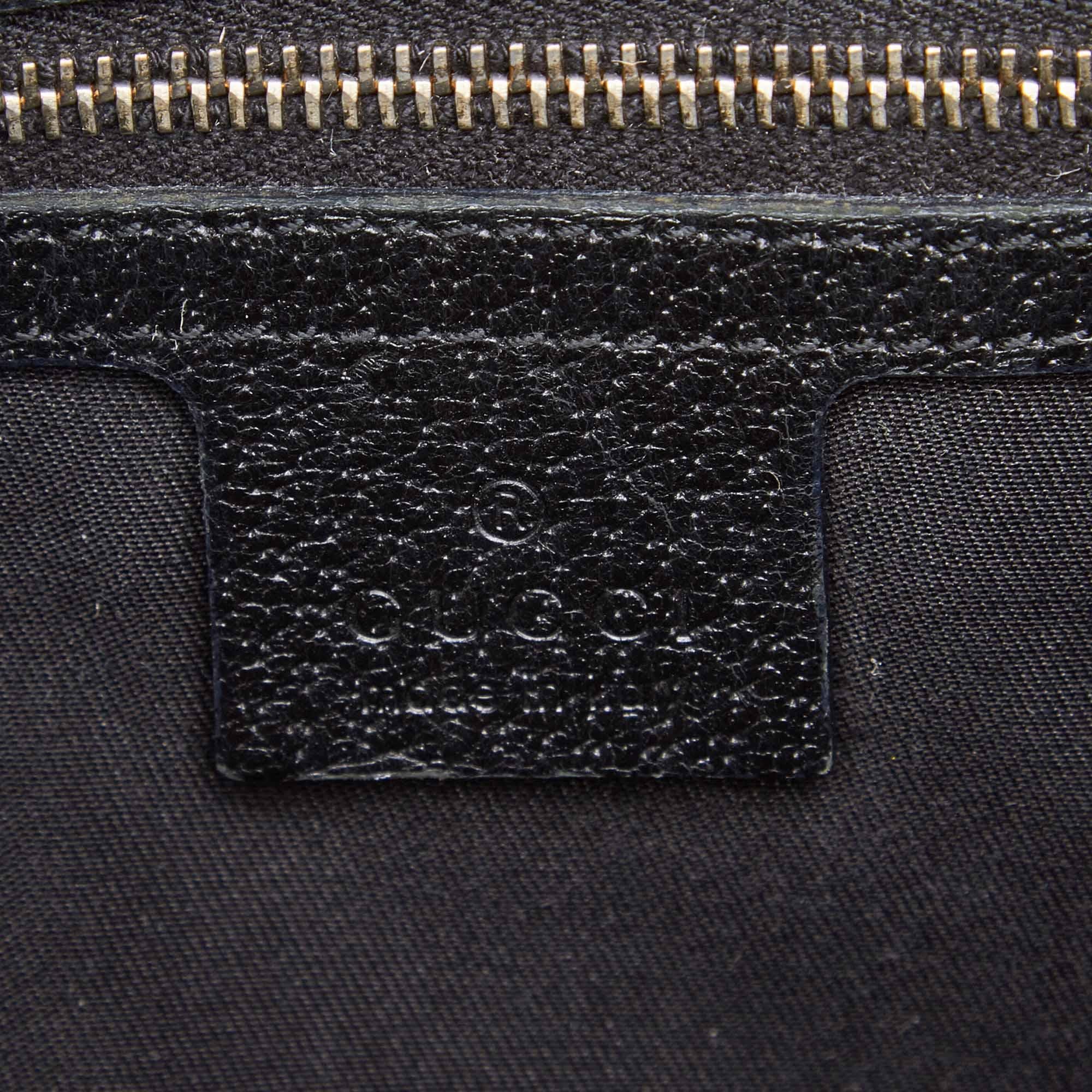 Vintage Authentic Gucci Black GG New Jackie Shoulder Bag Italy MEDIUM  1