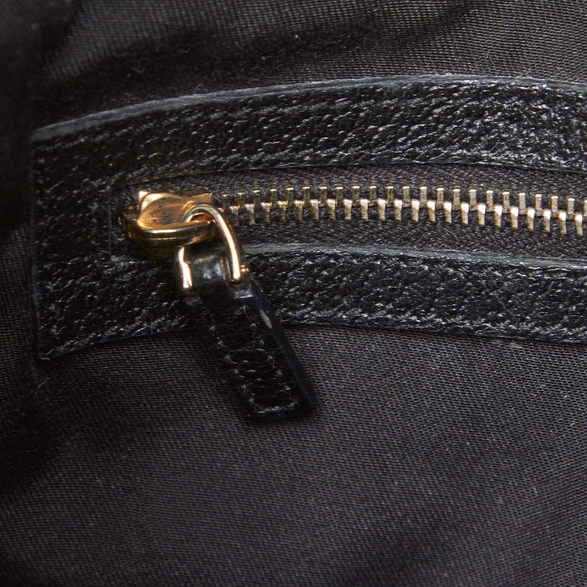 Vintage Authentic Gucci Black GG New Jackie Shoulder Bag Italy MEDIUM  4