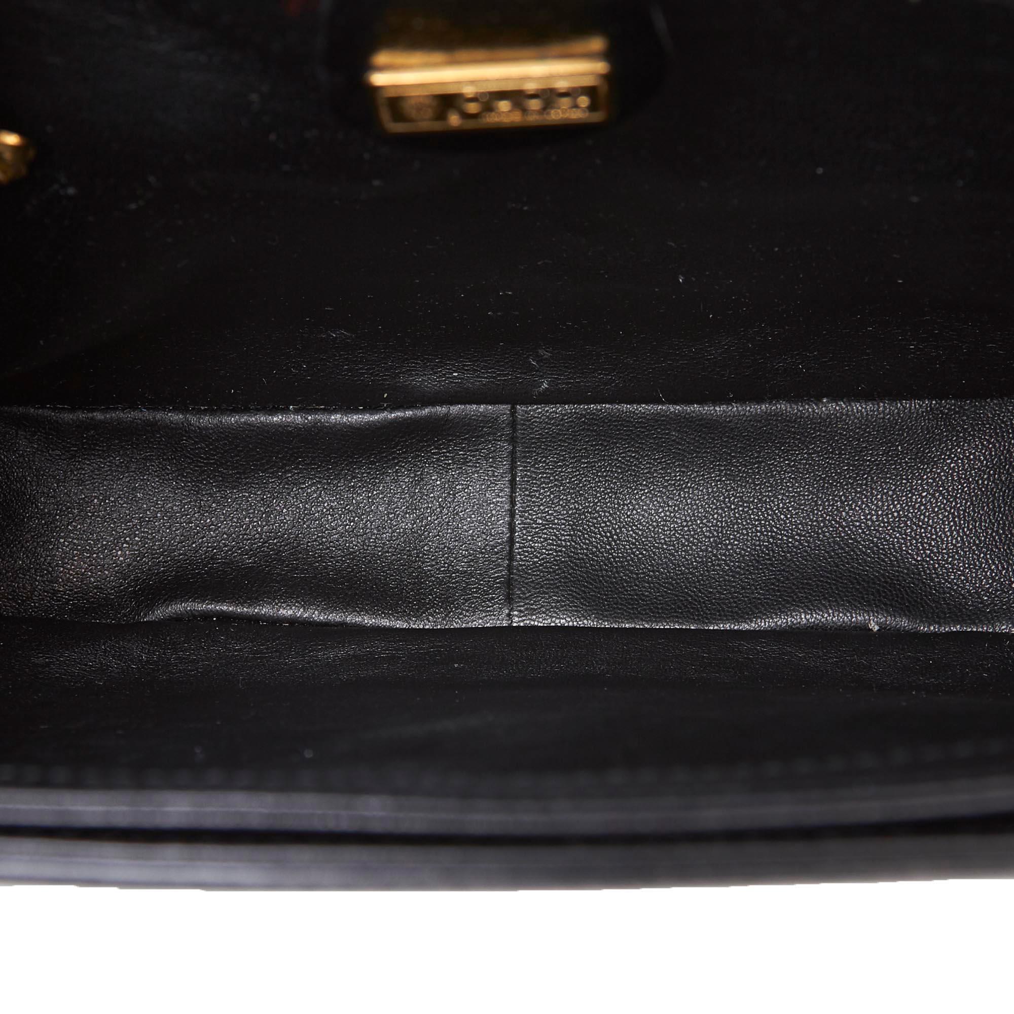 Vintage Authentic Gucci Black Leather Shoulder Bag ITALY w/ Dust Bag SMALL  For Sale 1