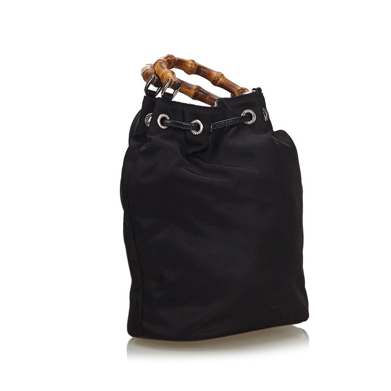 vintage gucci bucket bag black