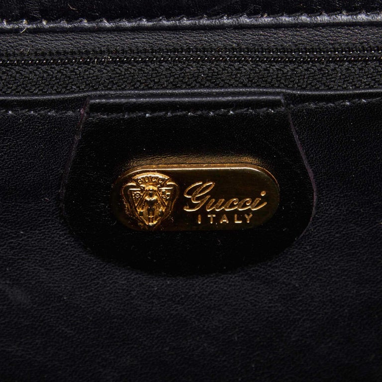 Vintage Authentic Gucci Black Patent Leather Clutch Bag Italy SMALL For Sale at 1stdibs