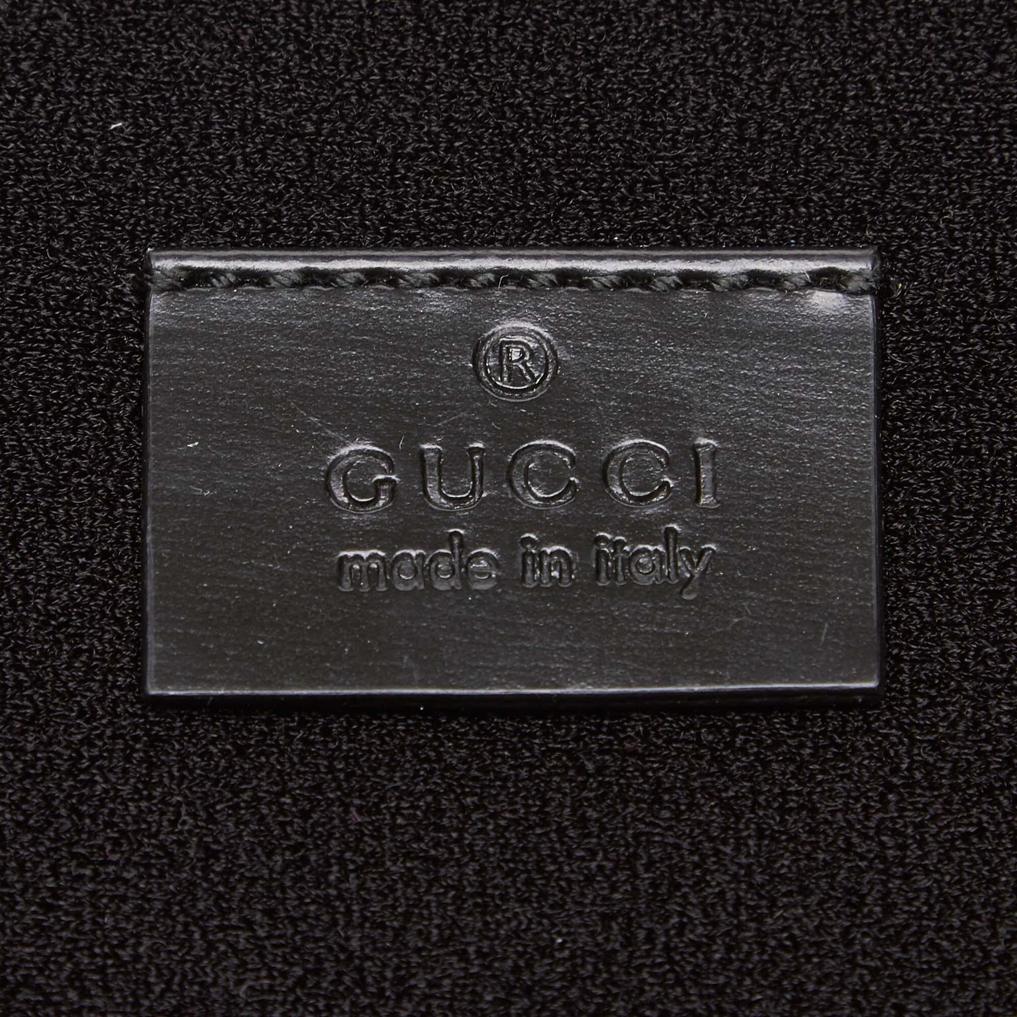 Vintage Authentic Gucci Black PVC Plastic Double G Laptop Bag Italy MEDIUM  For Sale 2