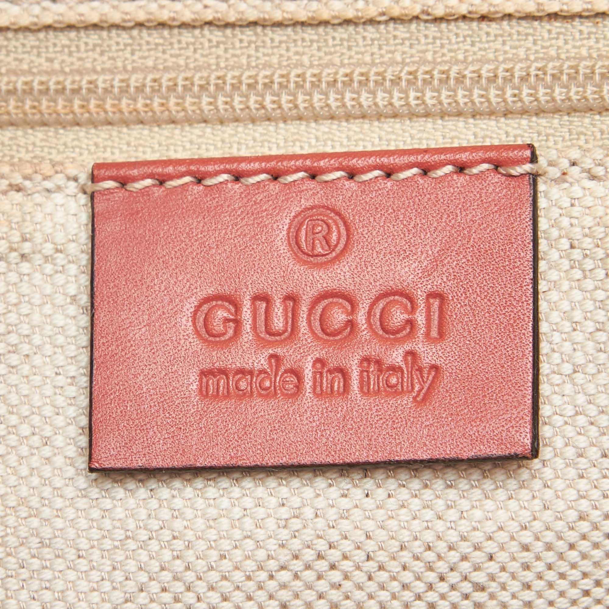Vintage Authentic Gucci Brown Diamante Sukey Handbag Italy w Dust Bag MEDIUM  For Sale 2