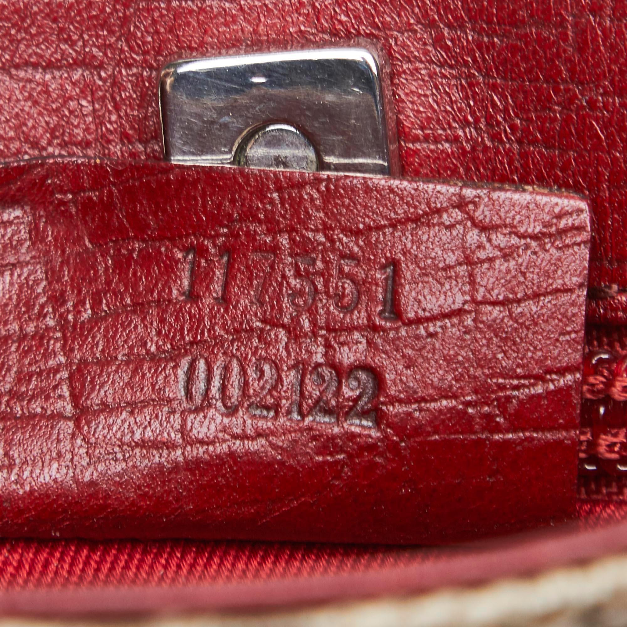 Vintage Authentic Gucci Brown GG Supreme Handbag Italy w Dust Bag MEDIUM  For Sale 3
