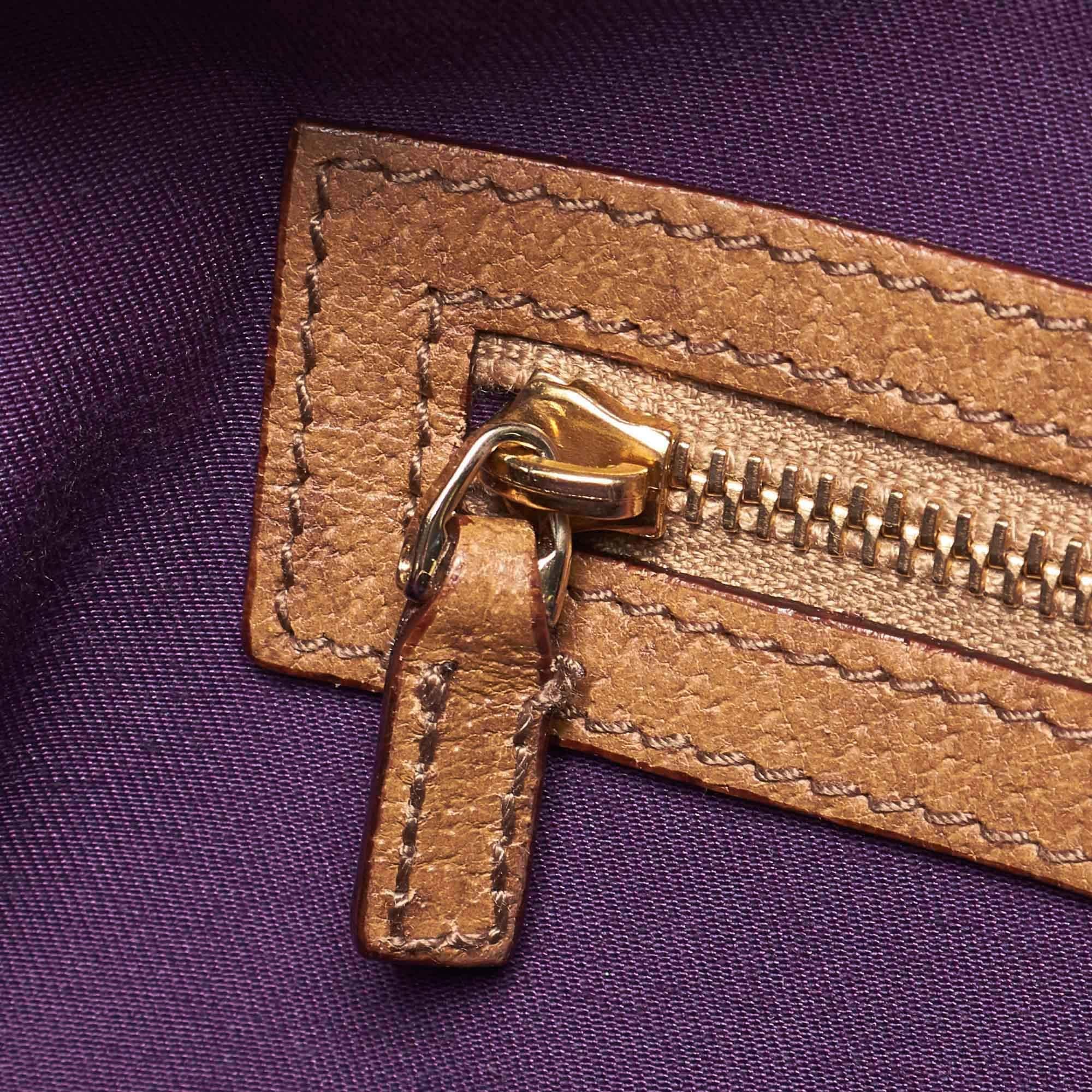 Vintage Authentic Gucci Brown Horsebit Shoulder Bag Italy w MEDIUM  For Sale 4
