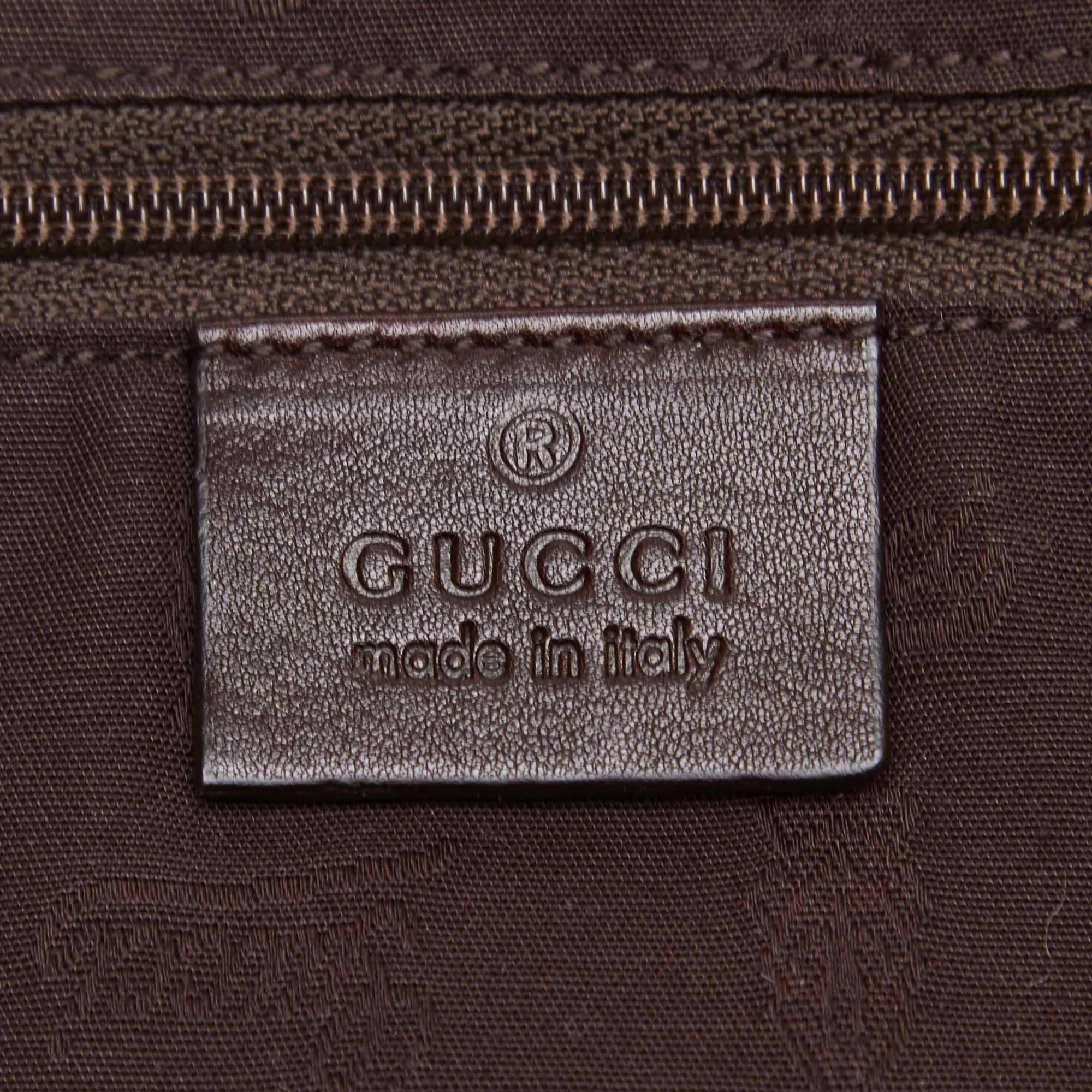 Vintage Authentic Gucci Brown Leather Guccissima Sukey Bag ITALY MEDIUM  For Sale 1