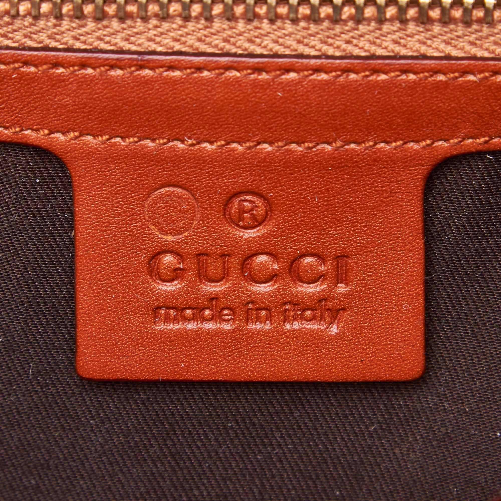 Vintage Authentic Gucci Brown Leather Horsebit Handbag Italy w Dust Bag MEDIUM  1