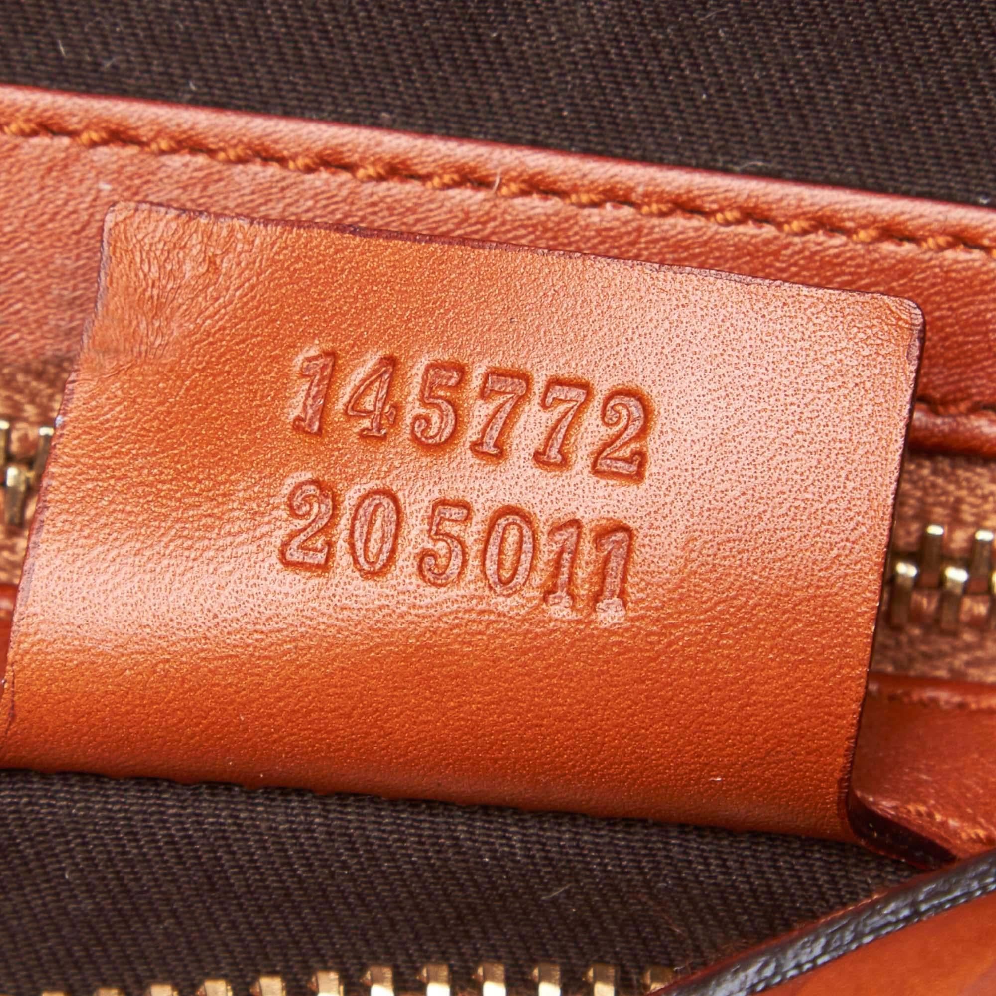Vintage Authentic Gucci Brown Leather Horsebit Handbag Italy w Dust Bag MEDIUM  2