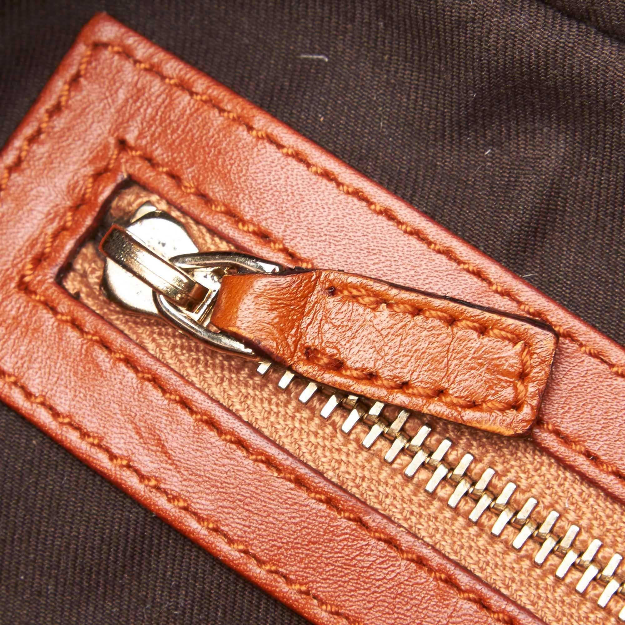 Vintage Authentic Gucci Brown Leather Horsebit Handbag Italy w Dust Bag MEDIUM  3