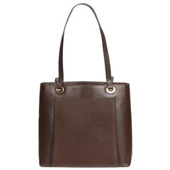 Vintage Authentic Gucci Brown Leather Shoulder Bag Italy w Dust Bag MEDIUM