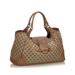 Vintage Authentischer Gucci Canvas Stoff Guccissima Neu Pelham Hobo Italien LARGE, Vintage