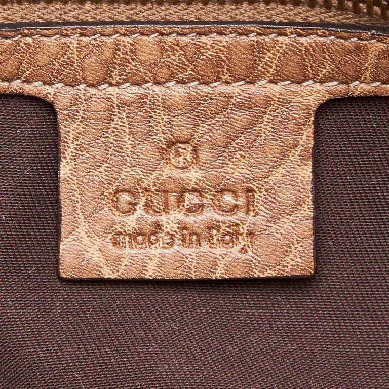 Vintage Authentic Gucci Canvas Fabric Guccissima New Pelham Hobo Italy