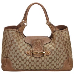Grand sac hobo vintage authentique Gucci en toile et tissu Guccissima Pelham neuf Italie