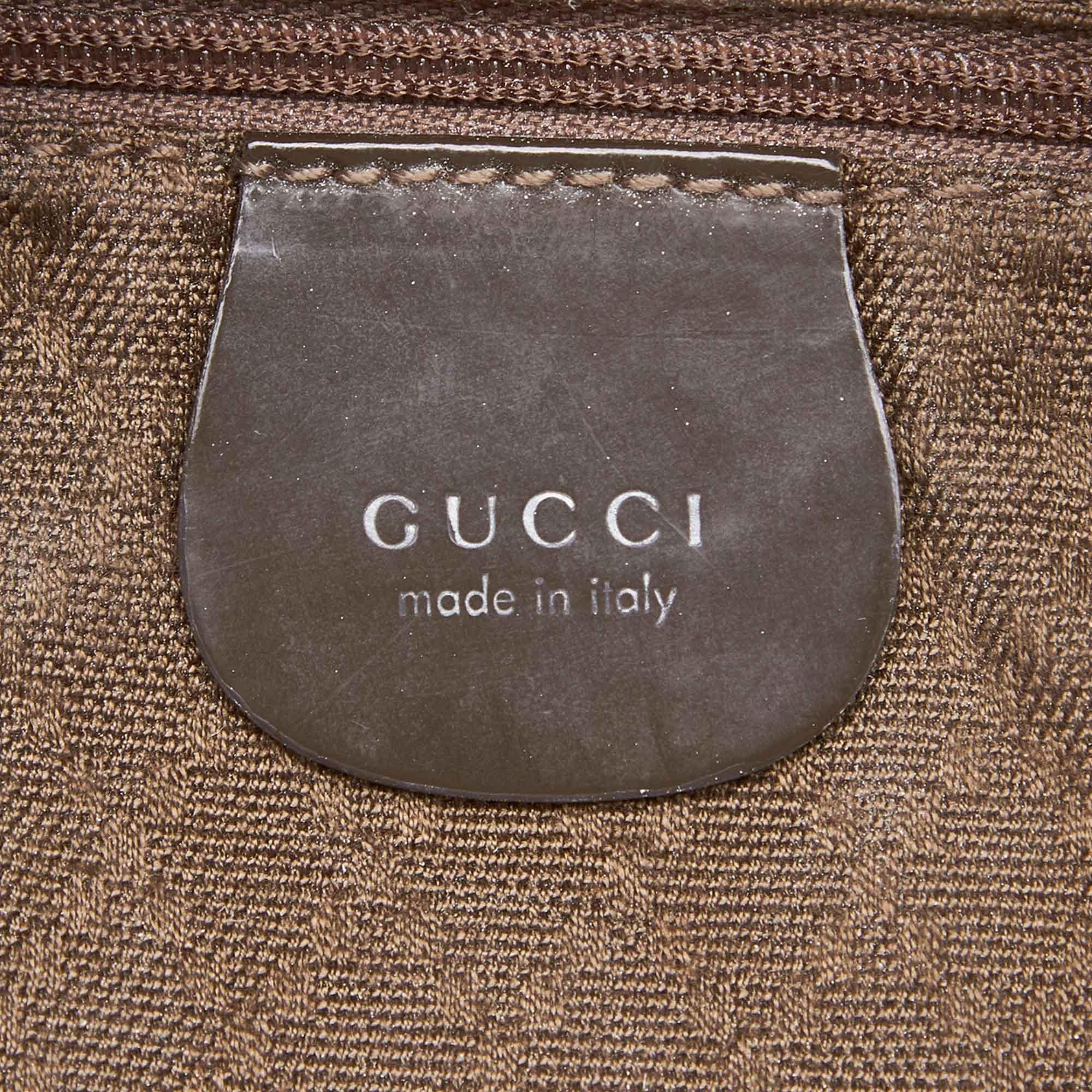 Vintage Authentic Gucci Dark Nylon Fabric Bamboo Handbag Italy Dust Bag MEDIUM  For Sale 1