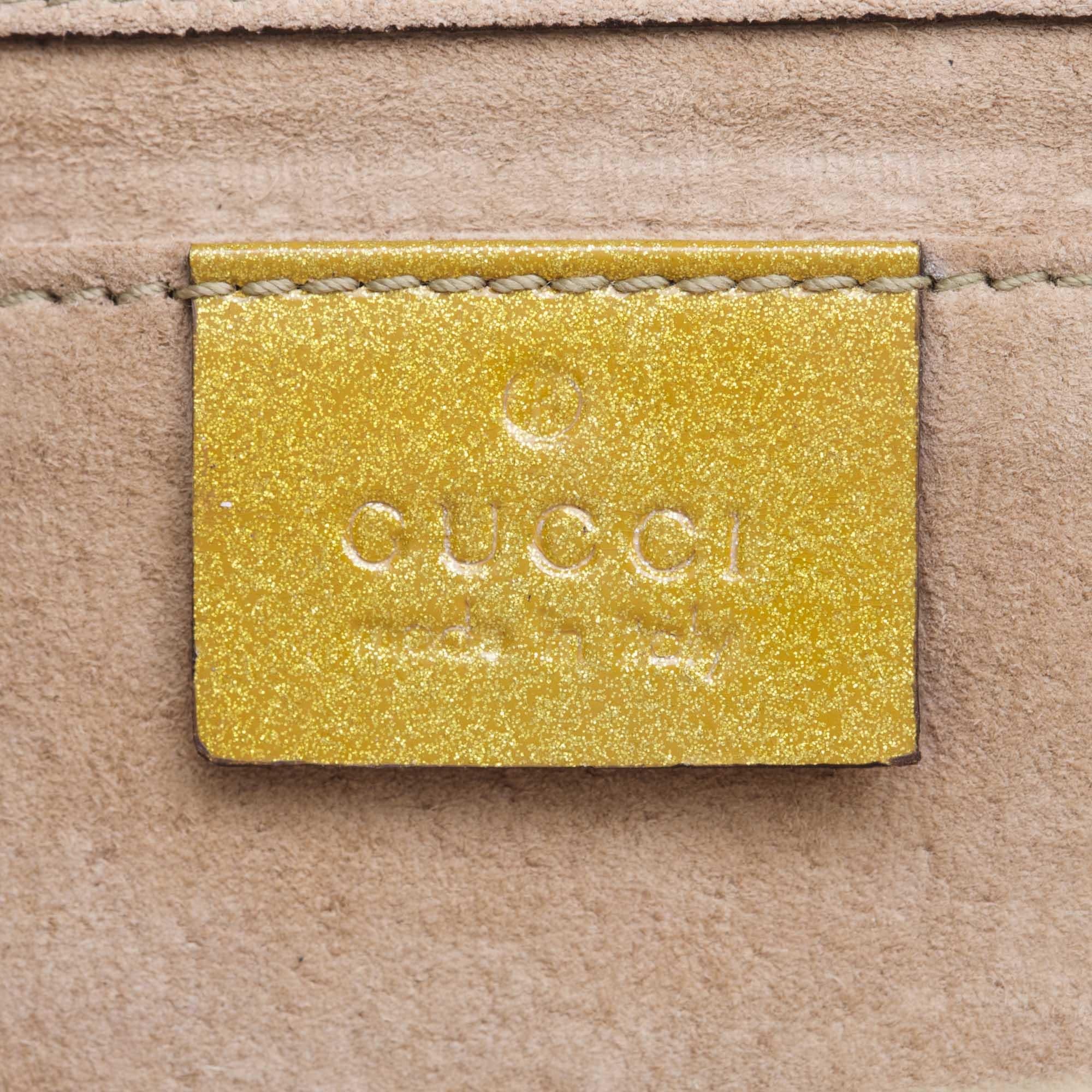 Vintage Authentic Gucci Gold Romy Long Clutch Italy w Dust Bag SMALL  2