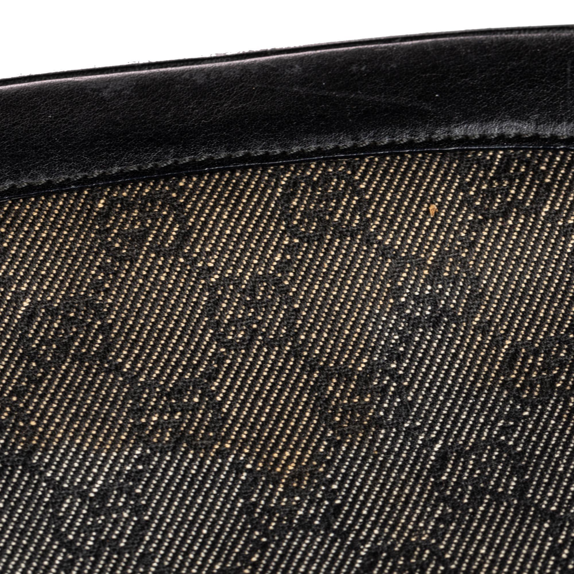 Vintage Authentic Gucci Gray Denim Fabric GG Jackie Shoulder Bag ITALY MEDIUM  4