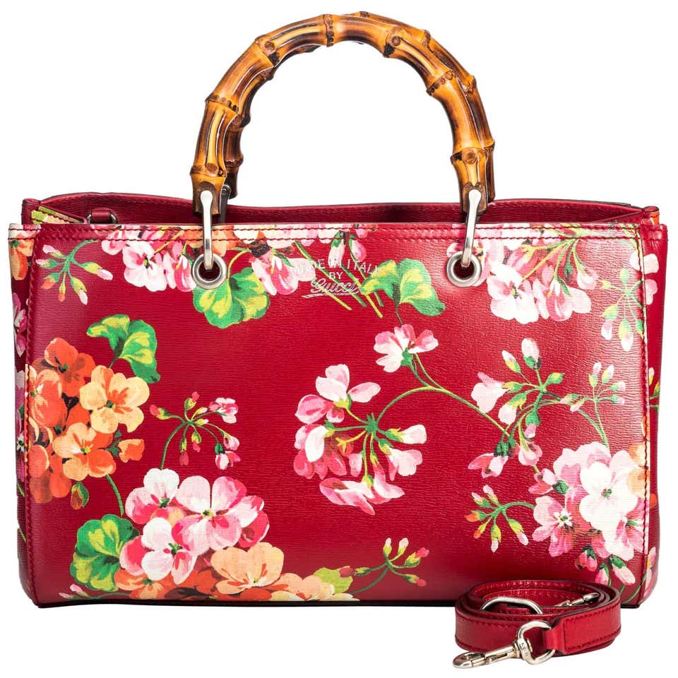 Floral Print Leather Handbags - 78 For Sale on 1stdibs
