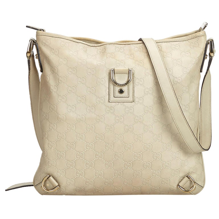 Vintage Authentic Gucci Leather Guccissima Abbey Crossbody Bag Italy MEDIUM For Sale at 1stdibs