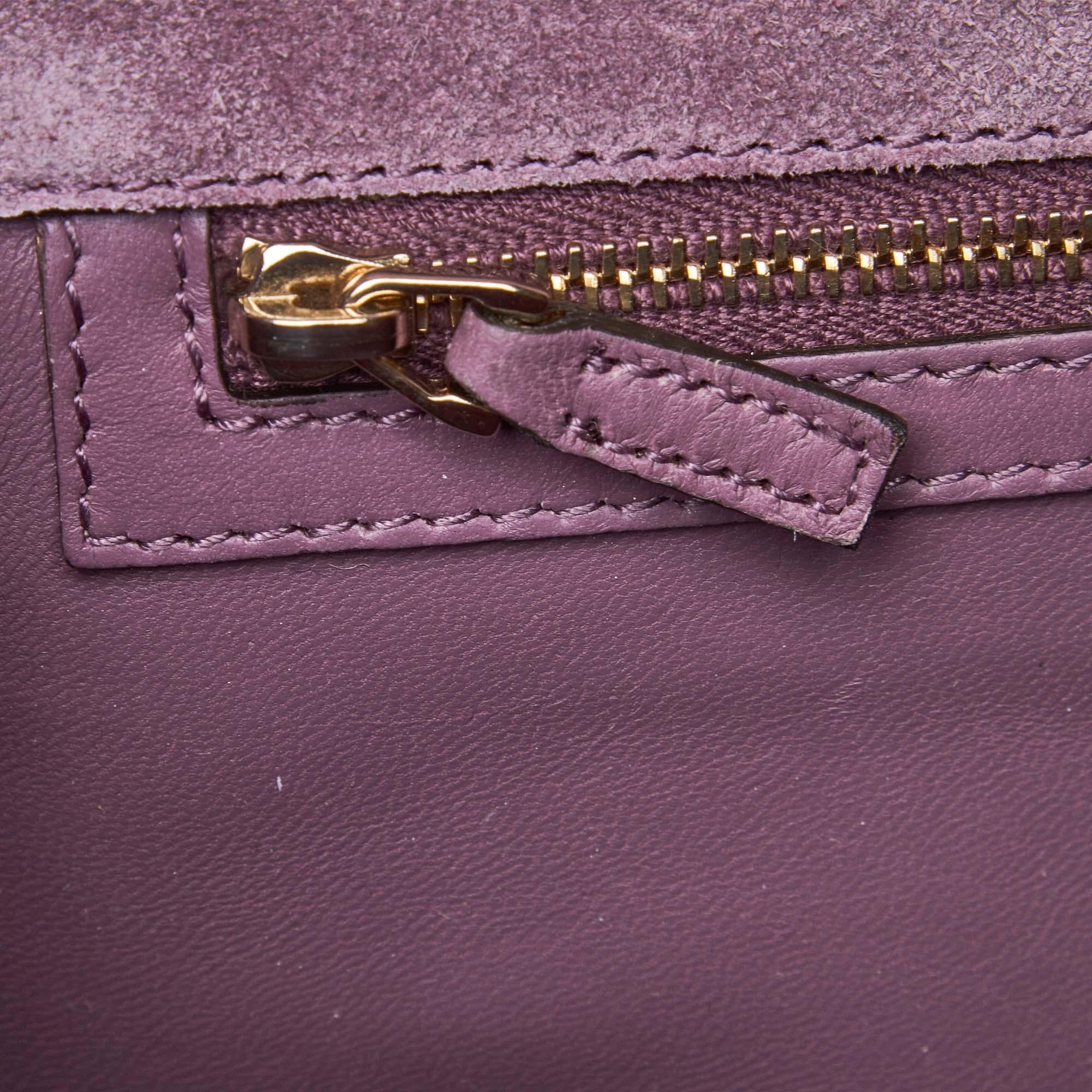 Vintage Authentic Gucci Purple Microguccissima Broadway Clutch Italy SMALL  For Sale 4