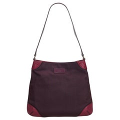Vintage Authentic Gucci Purple Shoulder Bag Italy w Dust Bag MEDIUM