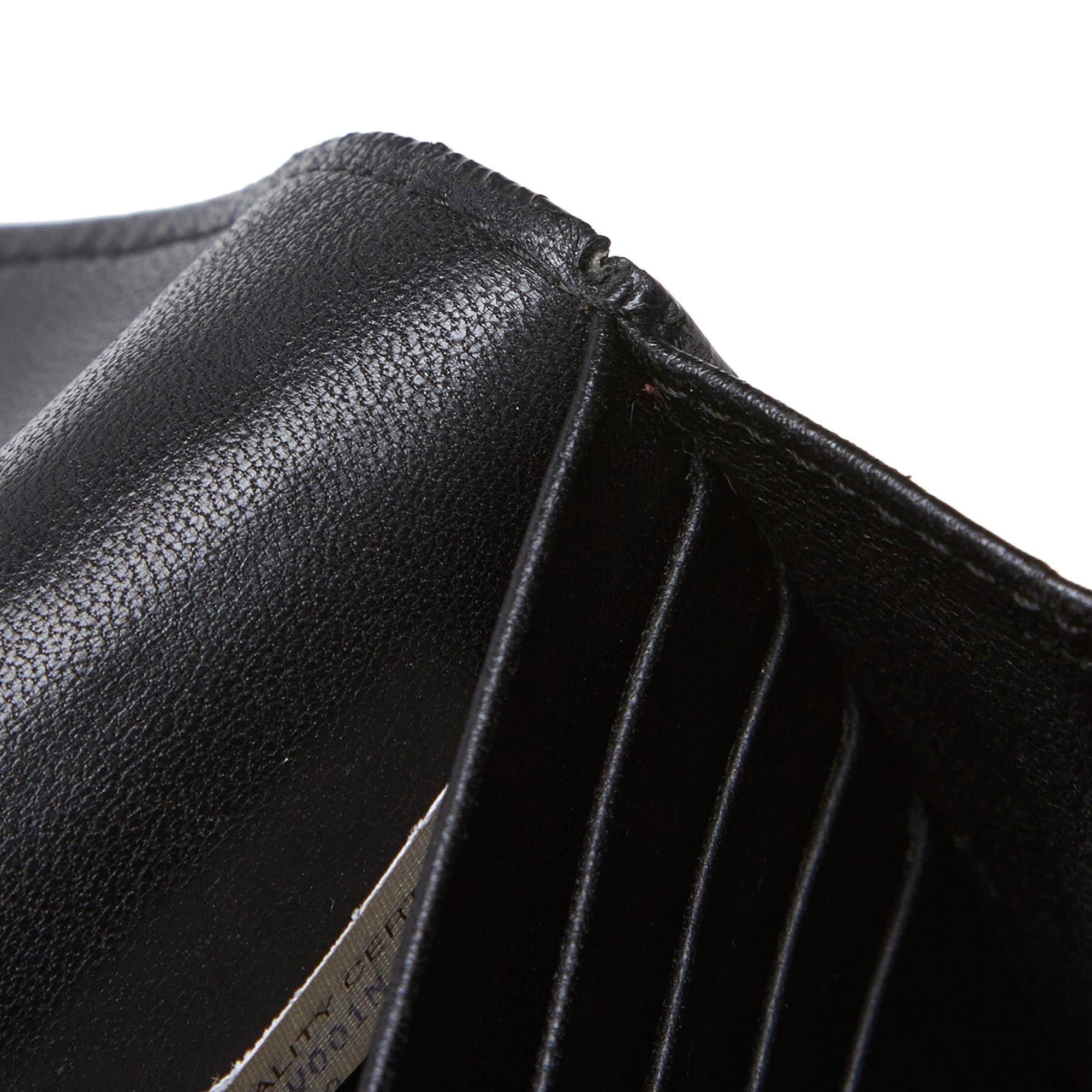 Vintage Authentic Leather Intrecciato Continental Wallet w Dust Bag Box  For Sale 3