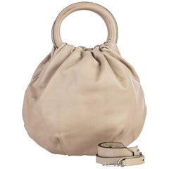Vintage Authentic Loewe Brown Leather Bounce Satchel SPAIN w Dust Bag SMALL