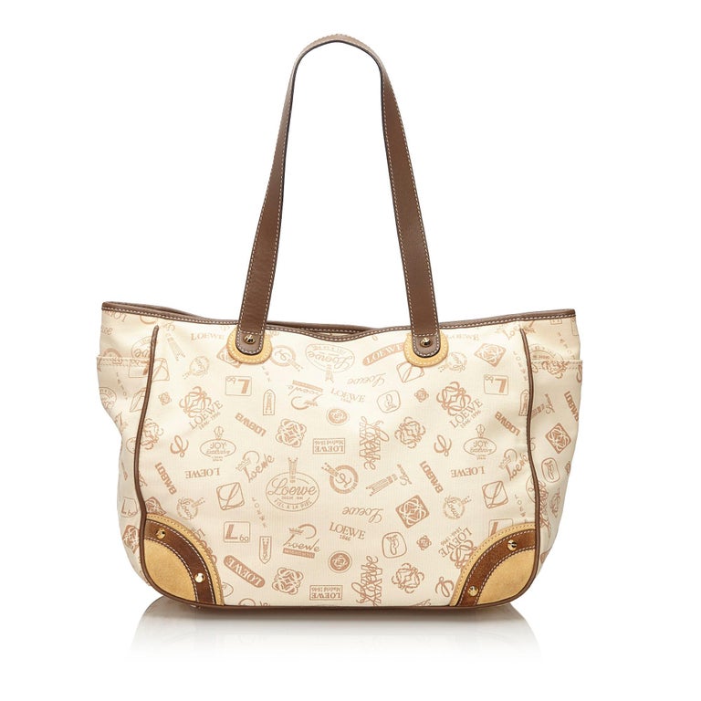 Vintage Authentic Loewe Canvas Fabric 160th Anniversary Tote Bag Spain