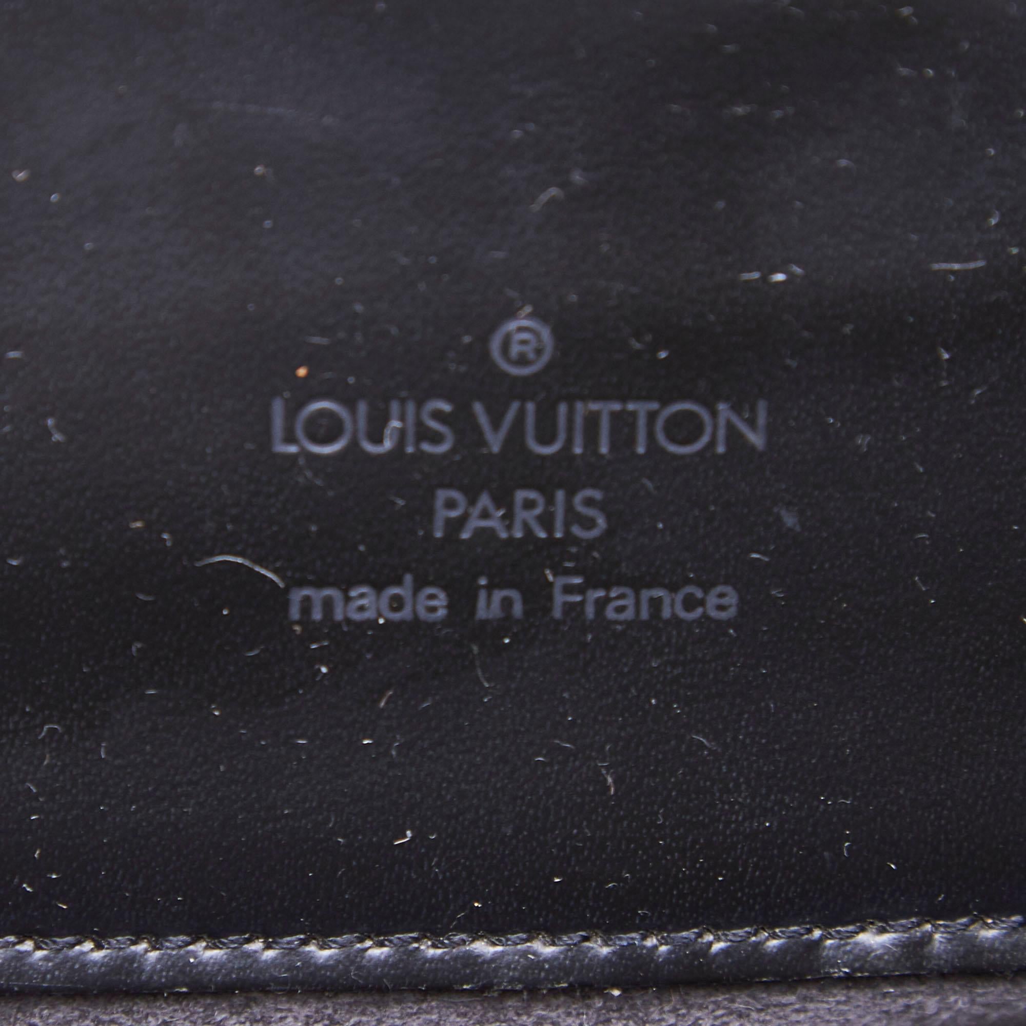 Vintage Authentic Louis Vuitton Black Epi Leather Reverie France MEDIUM  2