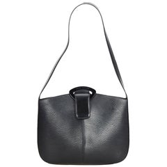 Vintage Authentic Louis Vuitton Black Epi Leather Reverie France MEDIUM