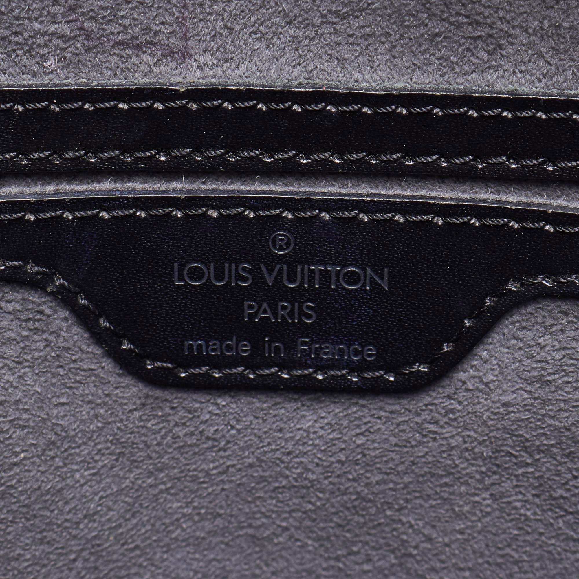 Vintage Authentic Louis Vuitton Black Saint Jacques Long Strap PM France SMALL  For Sale 2