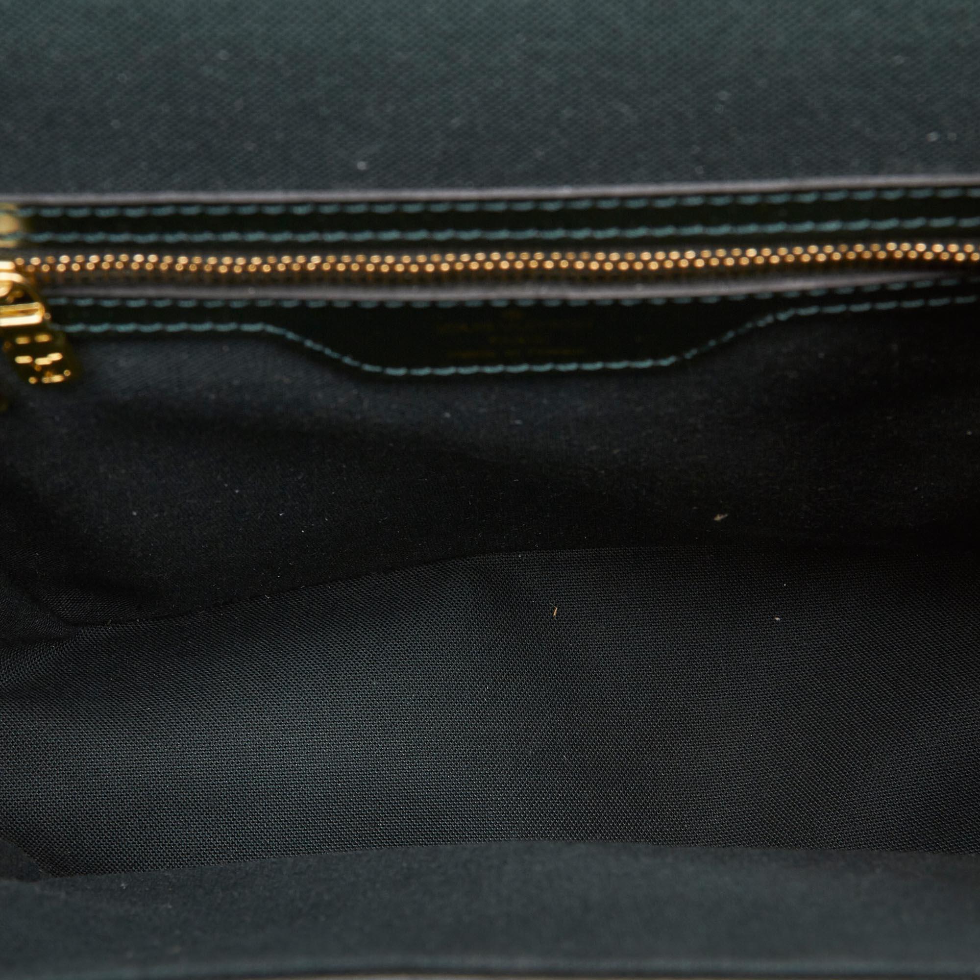 Vintage Authentic Louis Vuitton Black Taiga Leather Yaranga France MEDIUM  For Sale 1