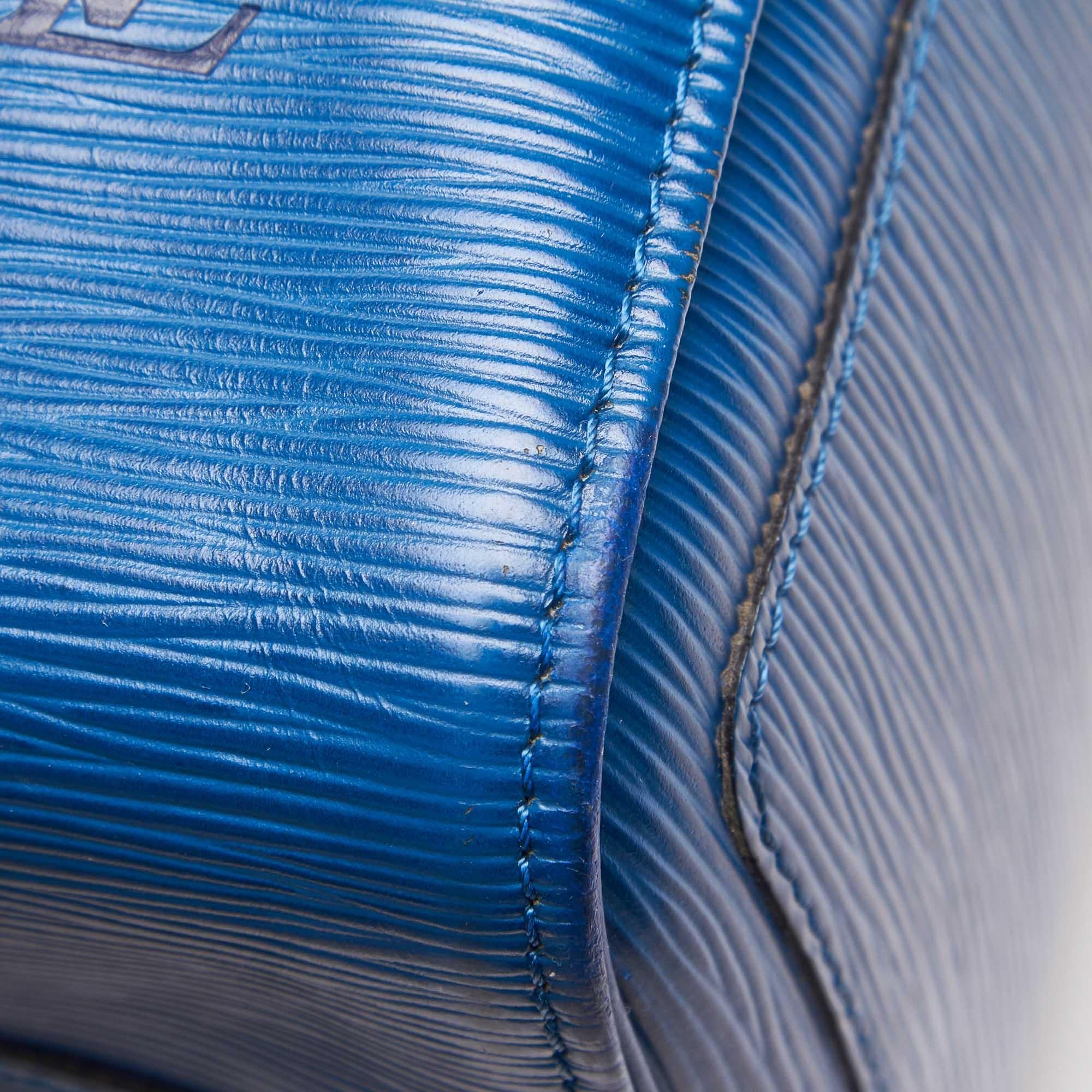 Vintage Authentic Louis Vuitton Blue Epi Leather Speedy 25 France MEDIUM  7