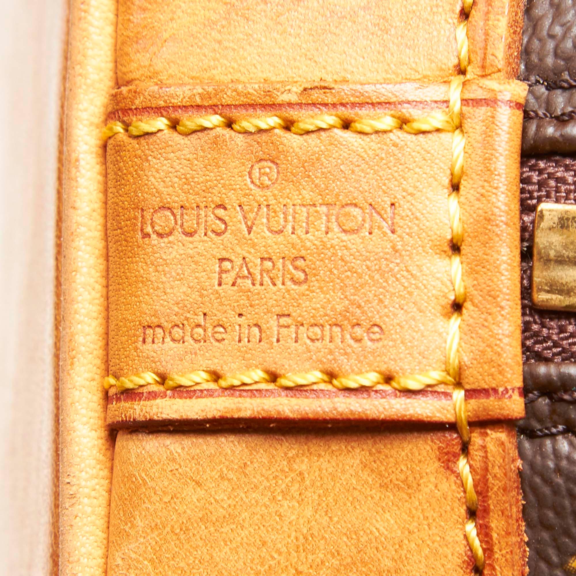 Vintage Authentic Louis Vuitton Brown Alma PM France w Padlock Padlock SMALL  For Sale 2