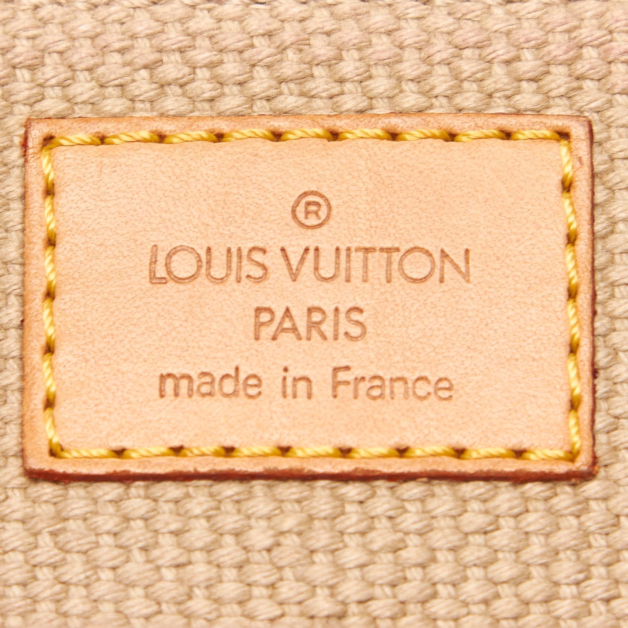 Vintage Authentic Louis Vuitton Brown Antigua Besace PM France w Dust Bag SMALL  For Sale 1