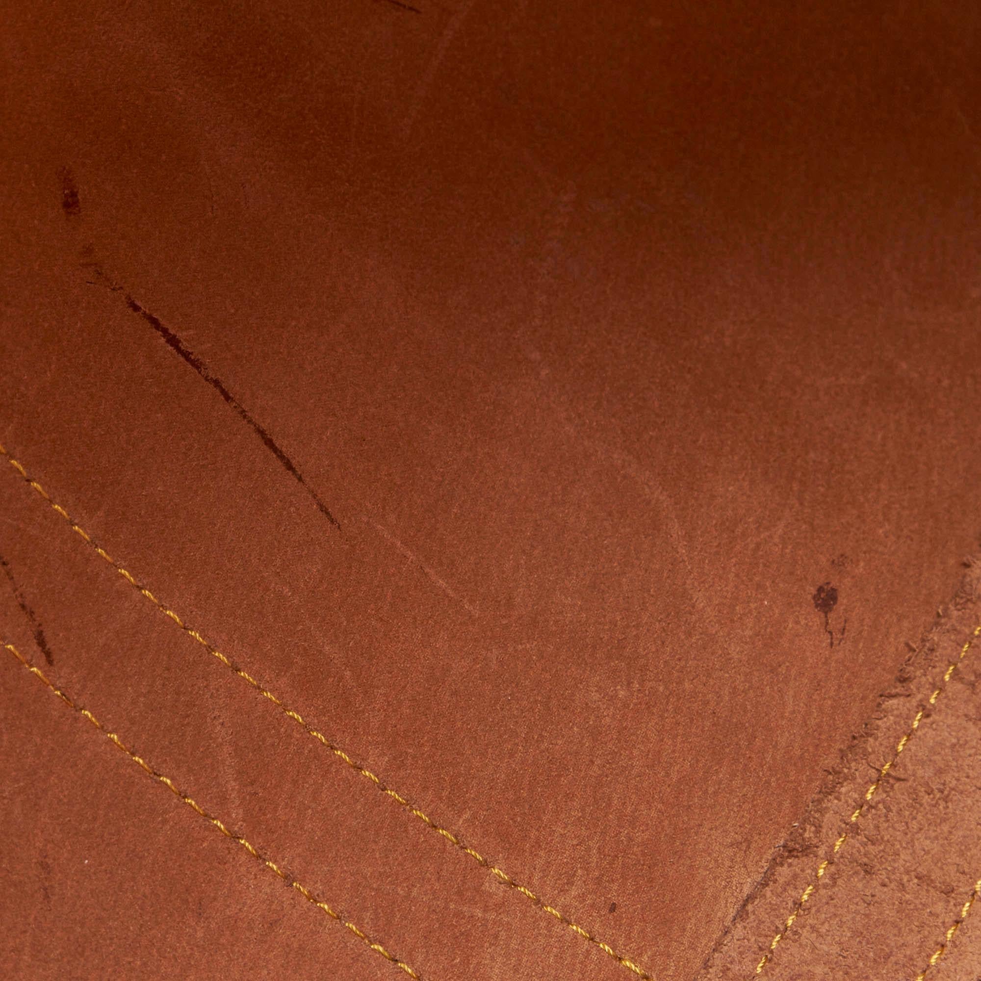 Vintage Authentic Louis Vuitton Brown Beige Epi Leather Keepall 55 France LARGE  1