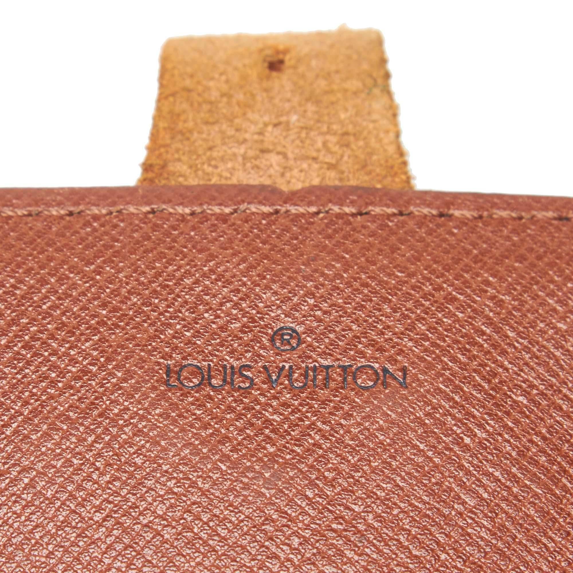 Vintage Authentic Louis Vuitton Brown Cartouchiere GM France LARGE  For Sale 2