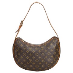 Vintage Authentic Louis Vuitton Brown Croissant MM France MEDIUM