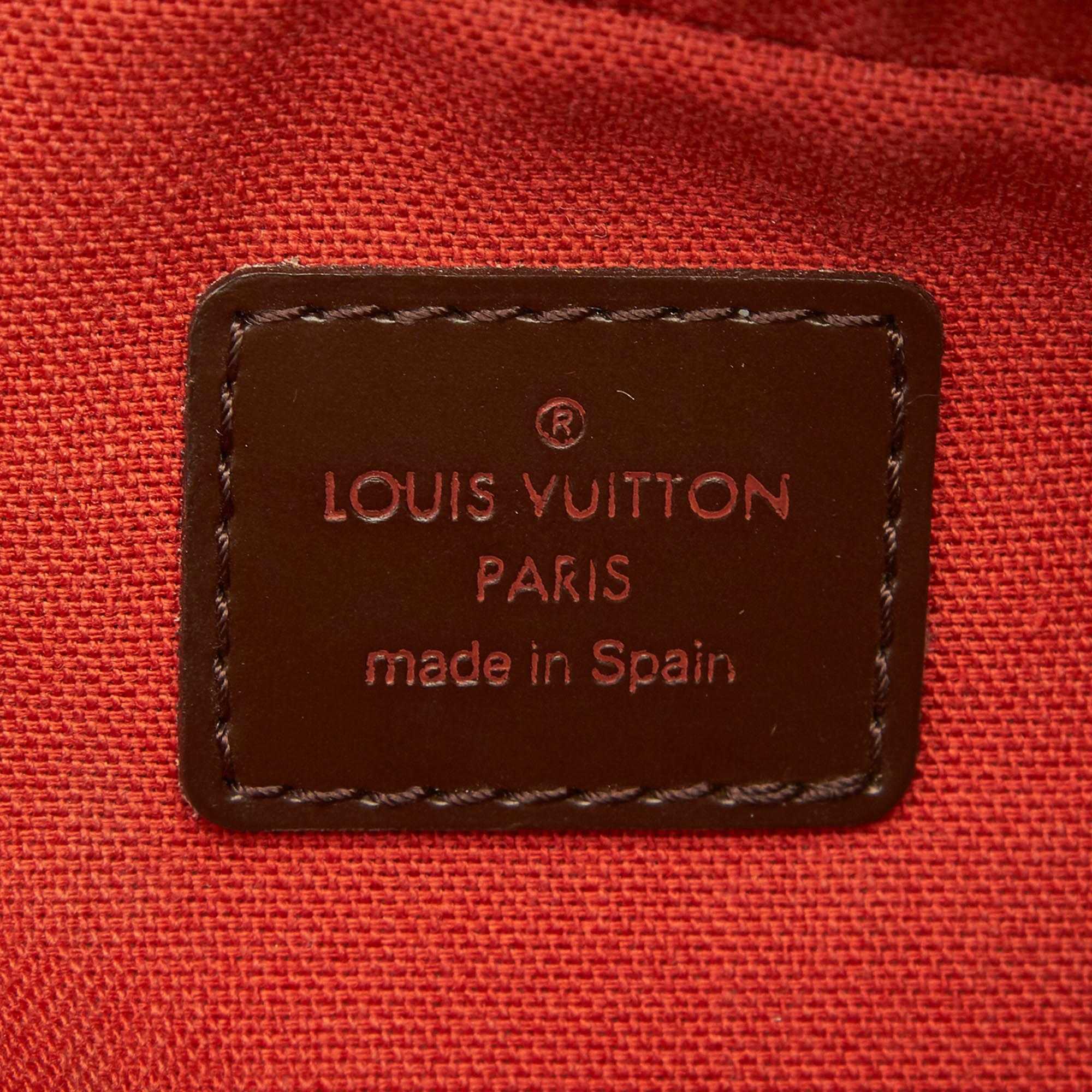 Vintage Authentic Louis Vuitton Brown Damier Canvas Ebene Geronimos Spain SMALL  2