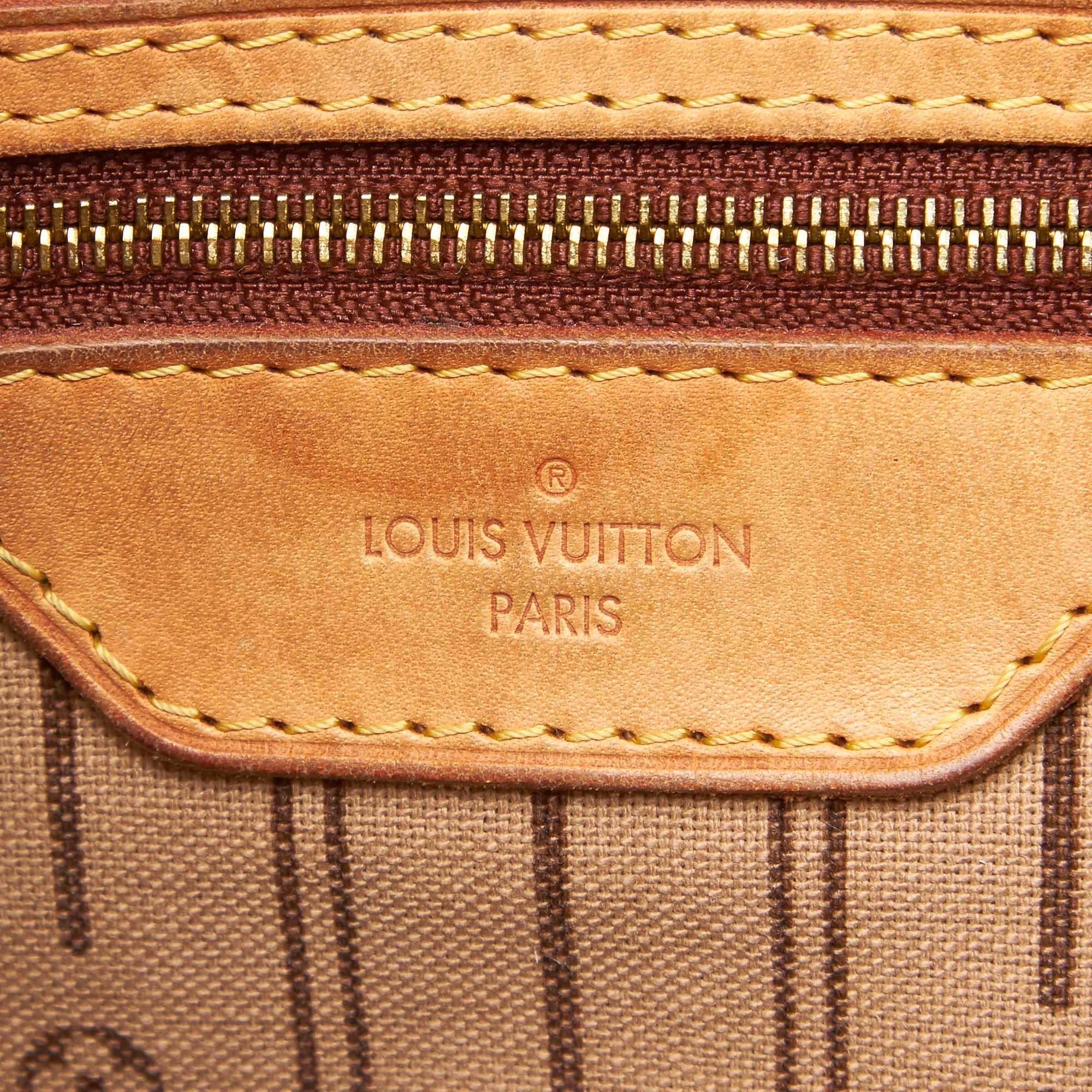 Vintage Authentic Louis Vuitton Brown Delightful PM France SMALL  For Sale 2