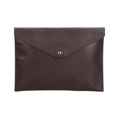 Vintage Authentic Louis Vuitton Brown Document Case Clutch Bag FRANCE SMALL 