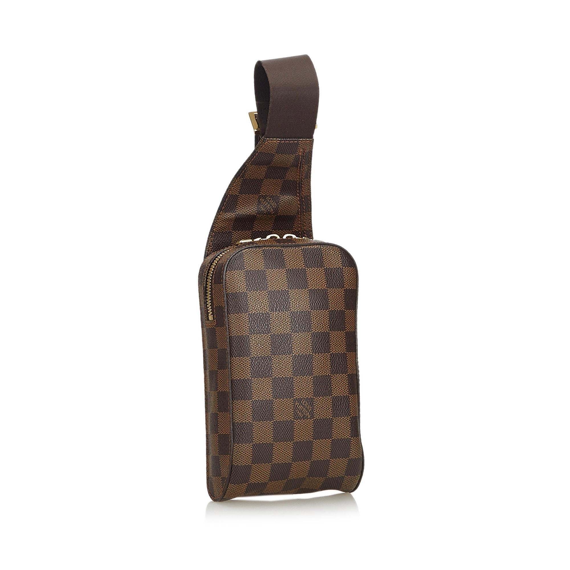 The Geronimos features a damier ebene canvas body, adjustable strap, and top zip closure. It carries as AB condition rating.

Inclusions: 
This item does not come with inclusions.


Louis Vuitton pieces do not come with an authenticity card please