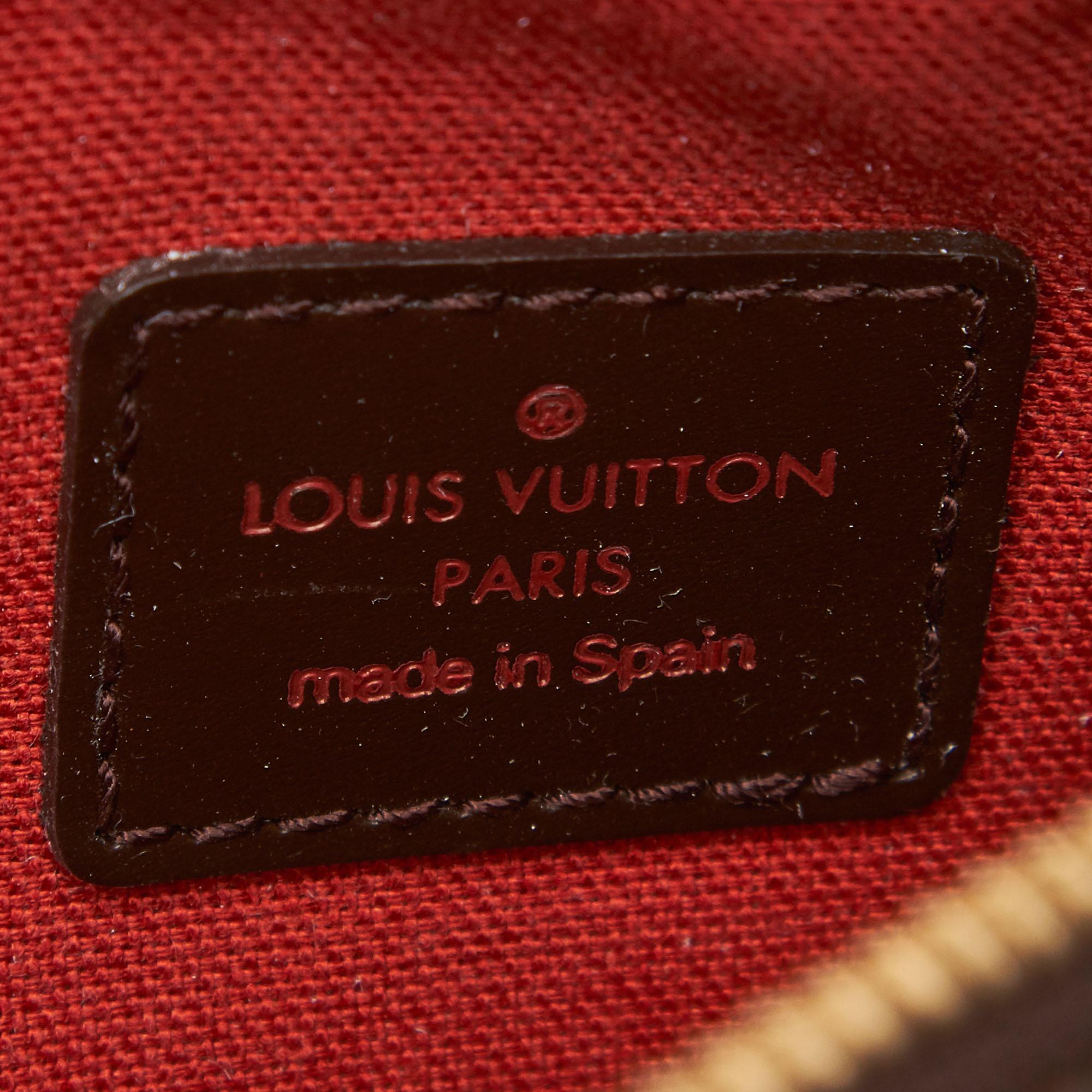 Vintage Authentic Louis Vuitton Brown Ebene Geronimos France SMALL  For Sale 1