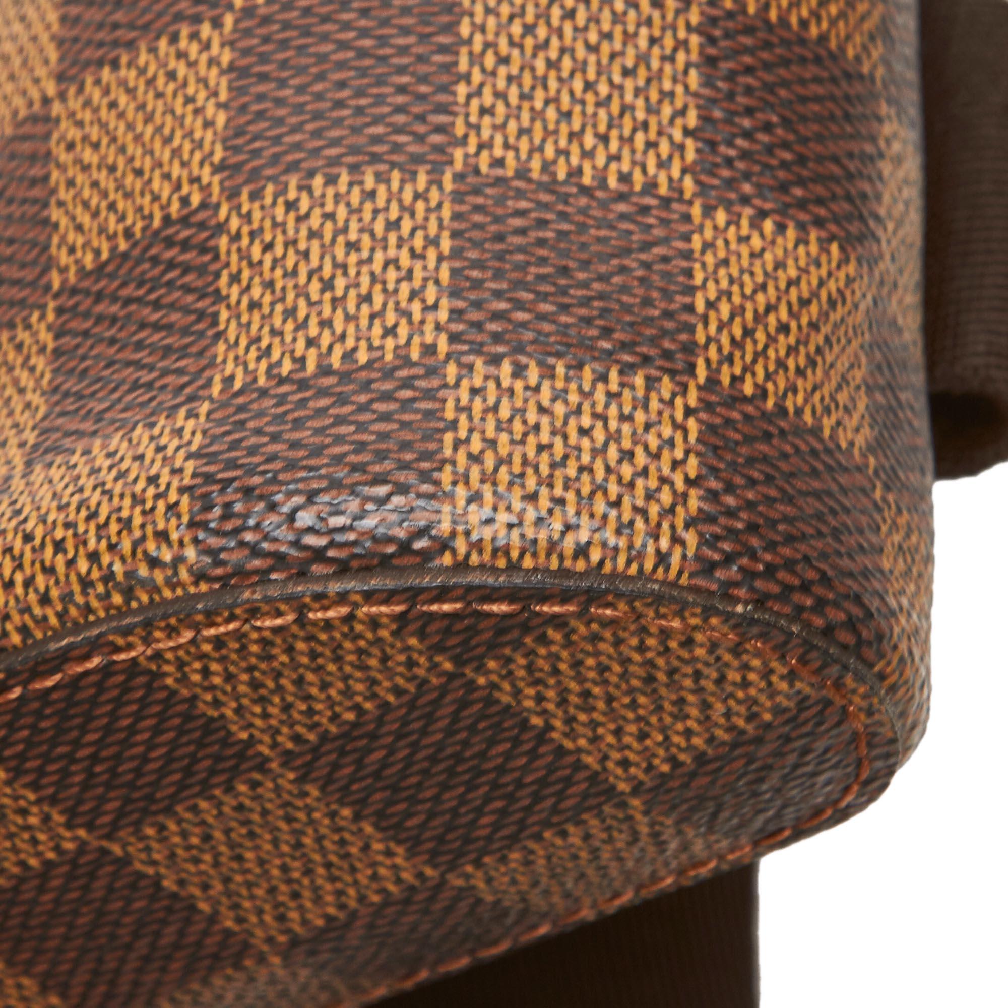 Vintage Authentic Louis Vuitton Brown Ebene Geronimos France SMALL  For Sale 3