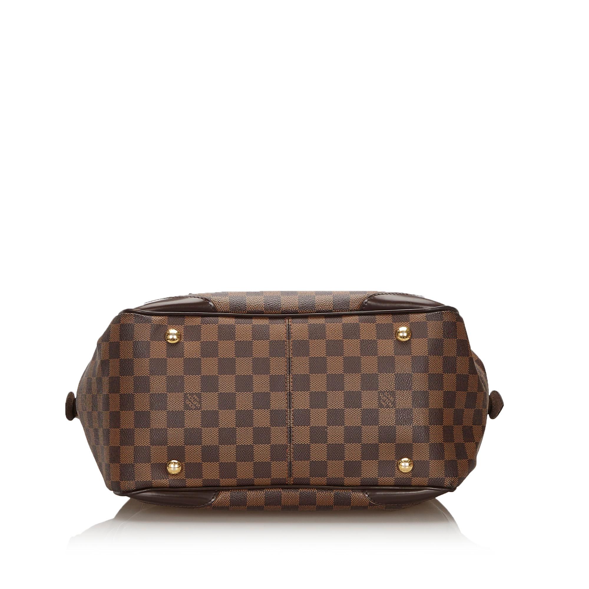 Vintage Authentic Louis Vuitton Brown Ebene Verona GM France LARGE  In Good Condition In Orlando, FL