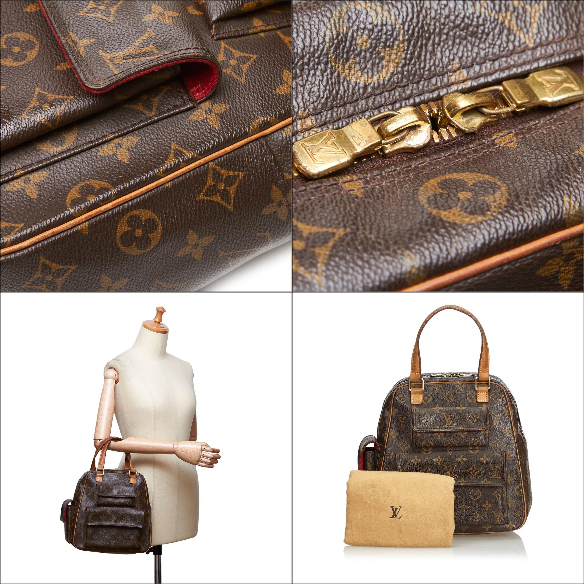 Vintage Authentic Louis Vuitton Brown Excentri Cite FRANCE w MEDIUM  For Sale 10