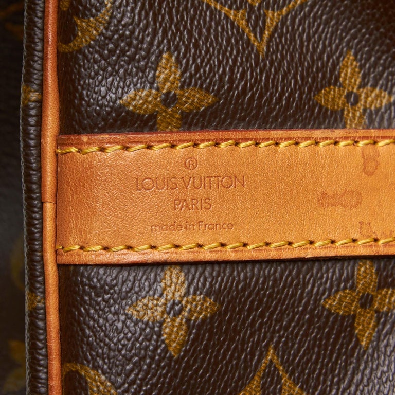 Vintage Authentic Louis Vuitton Brown Keepall Bandouliere 60 France ...