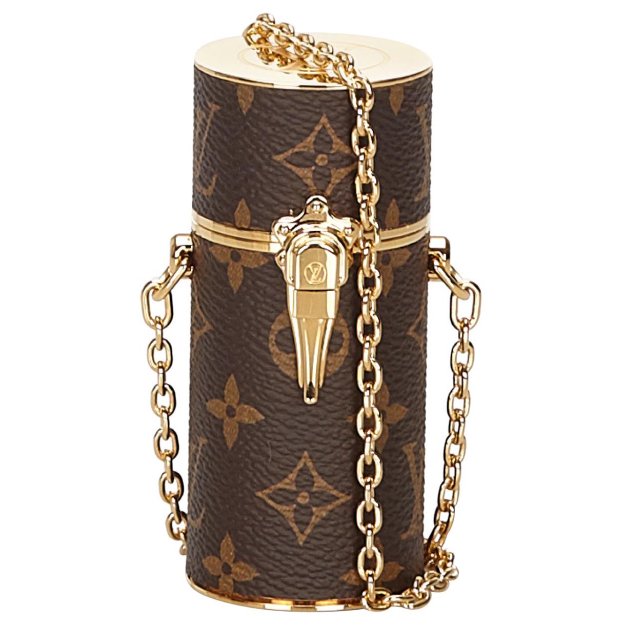 Vintage Authentic Louis Vuitton Brown Lipstick Case France w SMALL For