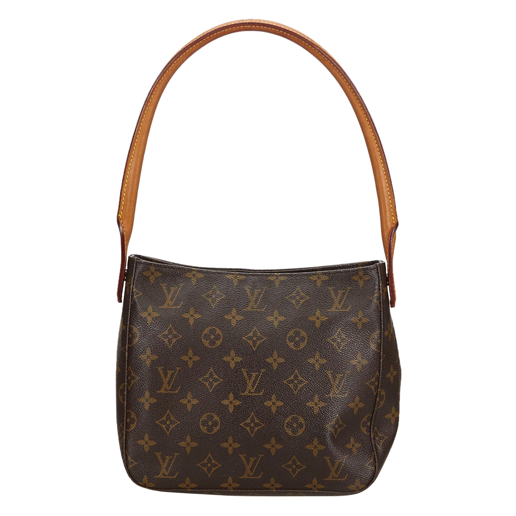 Vintage Authentic Louis Vuitton Brown Looping MM FRANCE w MEDIUM  For Sale